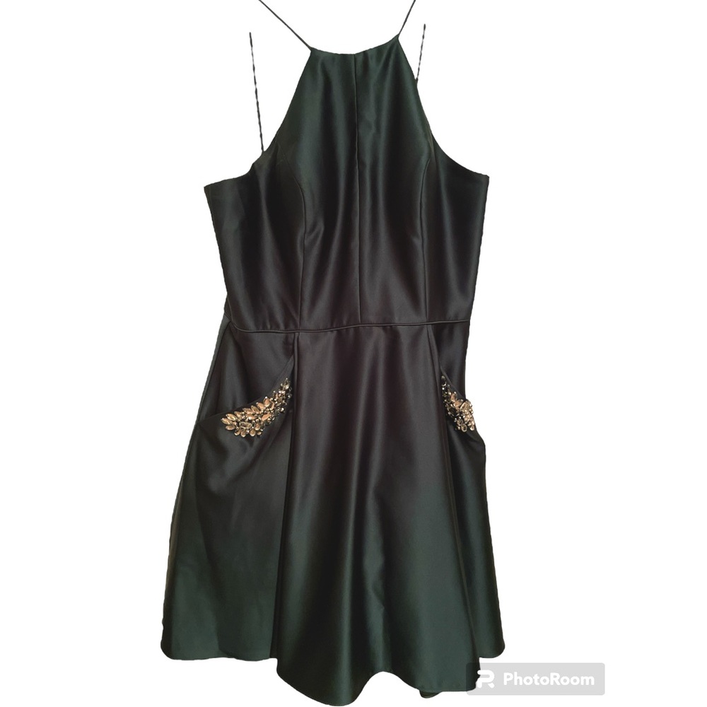 Blondie Cocktail Dress Deep Green - Picture 2 of 8